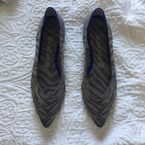 Rothys grey zebra flats.